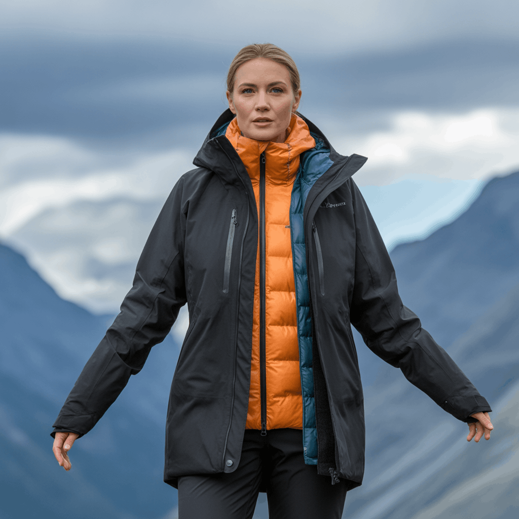 Winter coat styling with a 3-in-1 coat featuring removable insulated inner layer