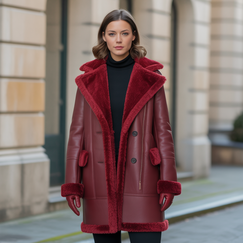 Minimal winter accessories styled with statement coat for polished look
