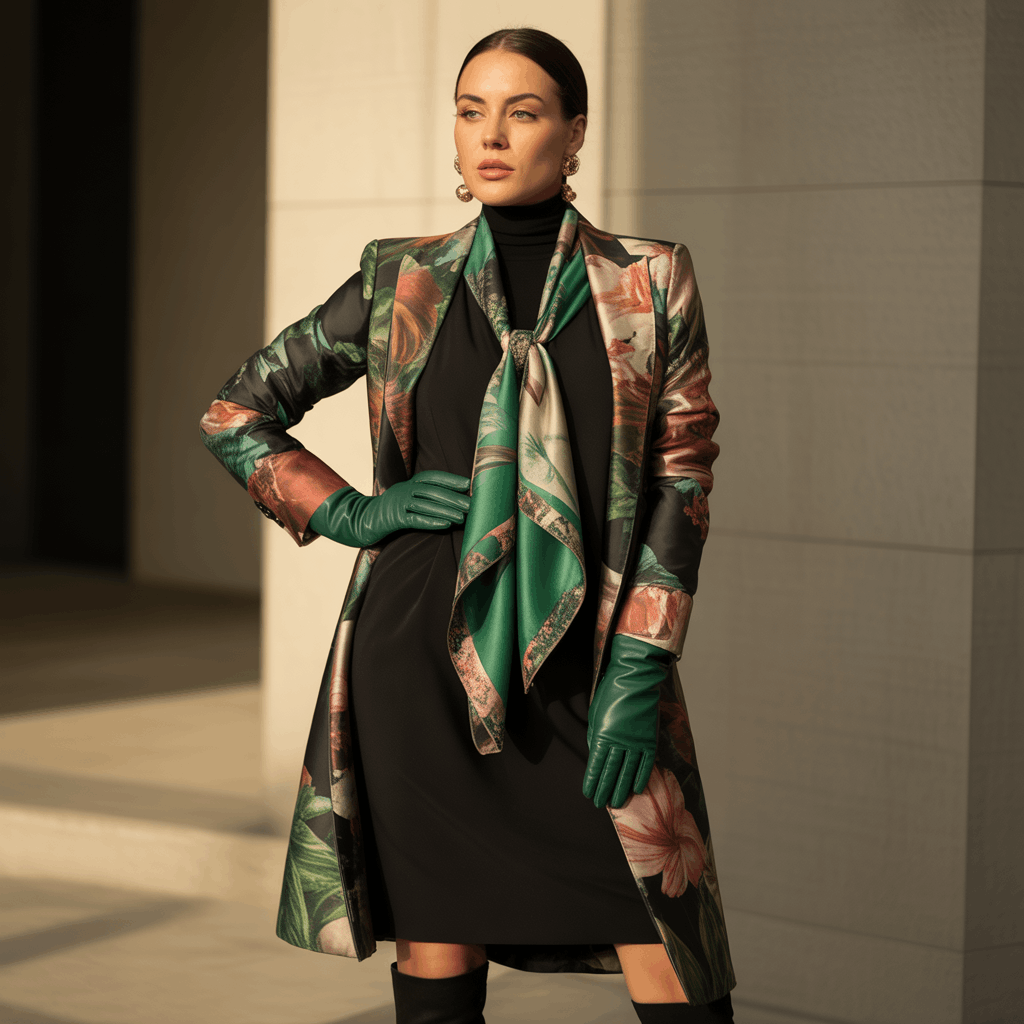 Tapestry Jacket Outfit Ideas: A 5-Step Guide to Fit, Style & Longevity 19 Neutral outfit under a statement jacket with camel tones to anchor bold prints