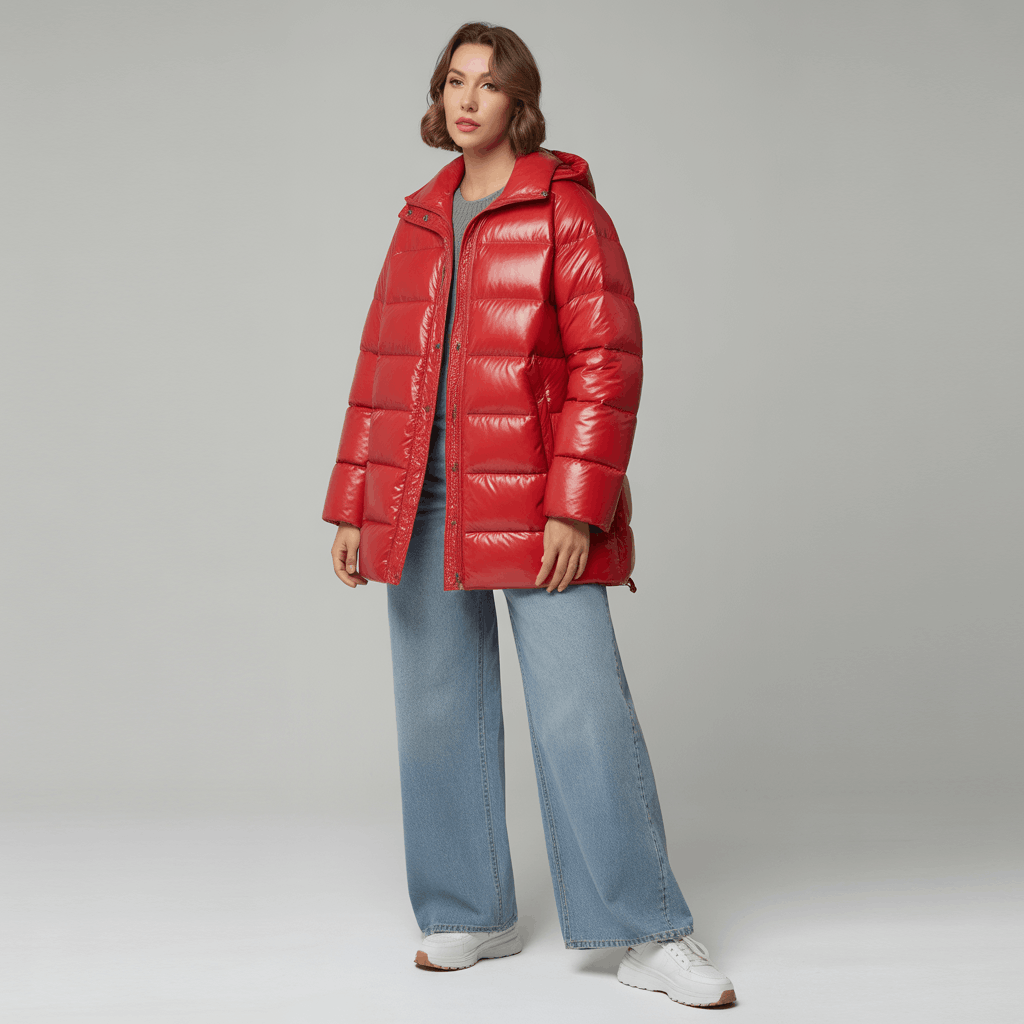 Padded jacket with quilted insulation for a warm, sporty winter outfit