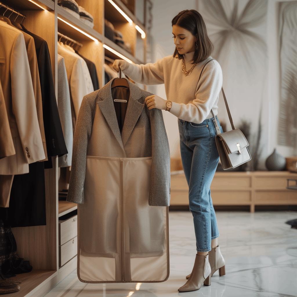 Tapestry Jacket Outfit Ideas: A 5-Step Guide to Fit, Style & Longevity 27 How to store a wool coat properly using wide hangers and cotton garment bags