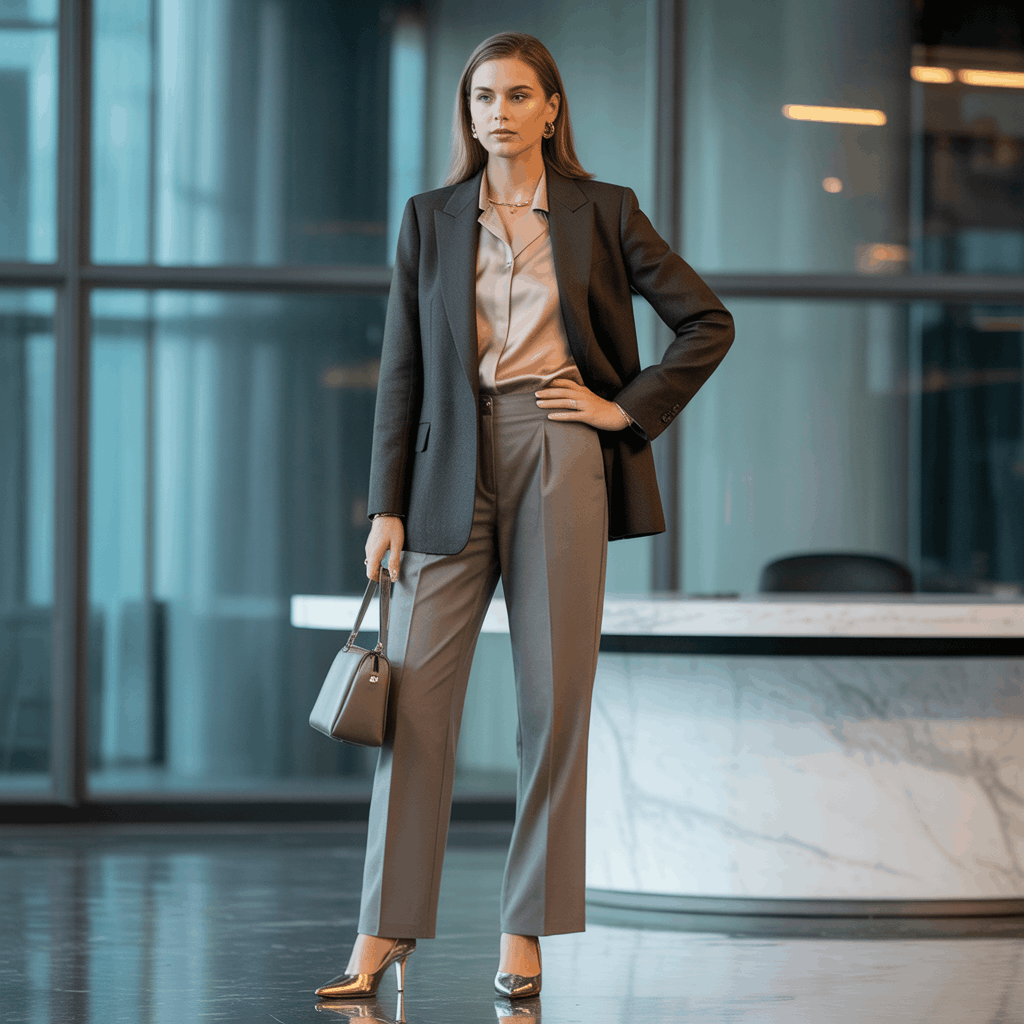 High-quality workwear fabrics: wool blend, crepe, silk, and structured cotton close-up