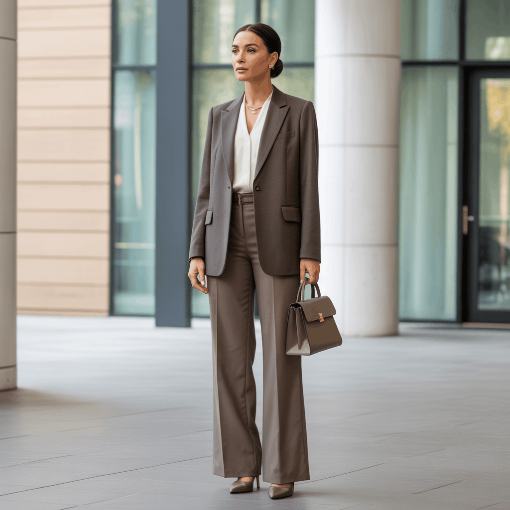Bullet list explaining modern power dressing: quality fabrics, subtle details, polished look