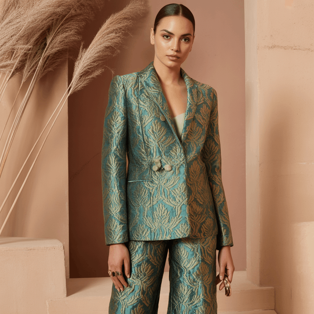 Tapestry Jacket Outfit Ideas: A 5-Step Guide to Fit, Style & Longevity 4 High-texture tapestry jacket fabric showing dimensional woven pattern
