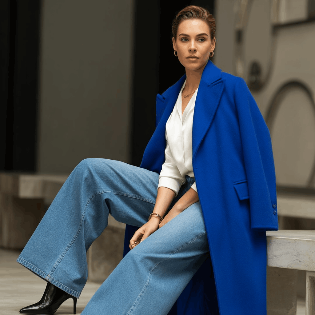 9 Genius Ways to Style Wide Leg Jeans for Effortless Autumn Outfits 22 Wide jeans and plain heel boots create a stylish, statement-making outfit.