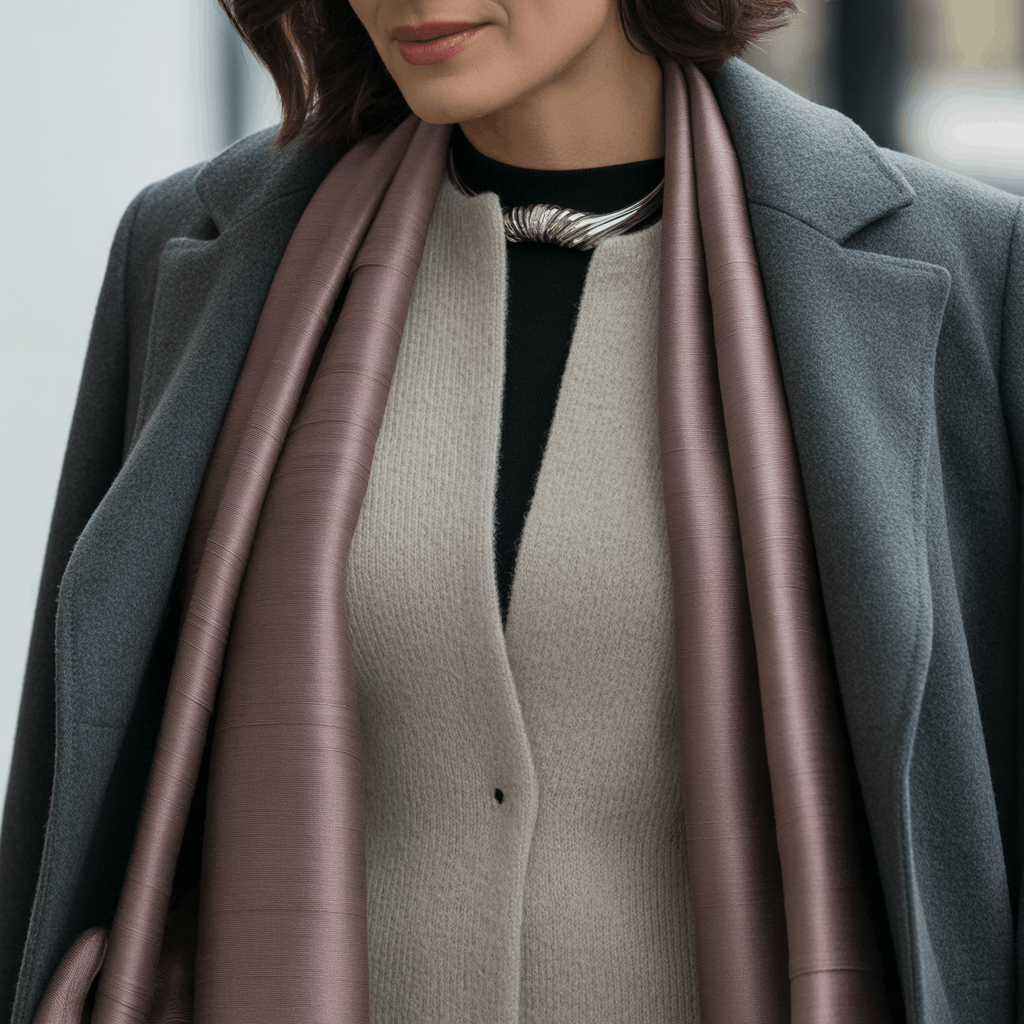 Soft wool coat in a wool-cashmere blend with a long elegant drape