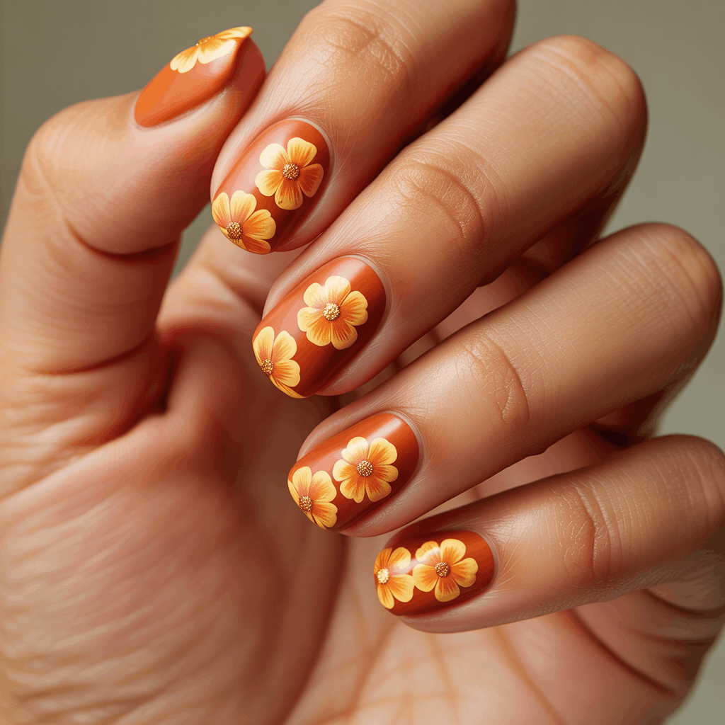 21 Cinco de Mayo Nails Ideas for the Most Stunning Festive Manicure 11 cinco de mayo nails ideas marigold floral nail art