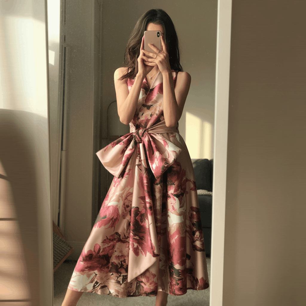 35 Cinco de Mayo Outfit Women Guide: Dress for Your Vibe, Not Just the Holiday 10 Cinco de Mayo Outfit Women Guide featuring a floral wrap dress with a waist tie detail, midi hem, and elegant styling for a romantic festive brunch or party look