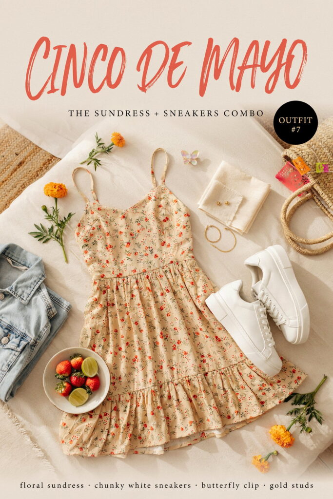 cinco de mayo outfit ideas for teens sundress and sneakers combo