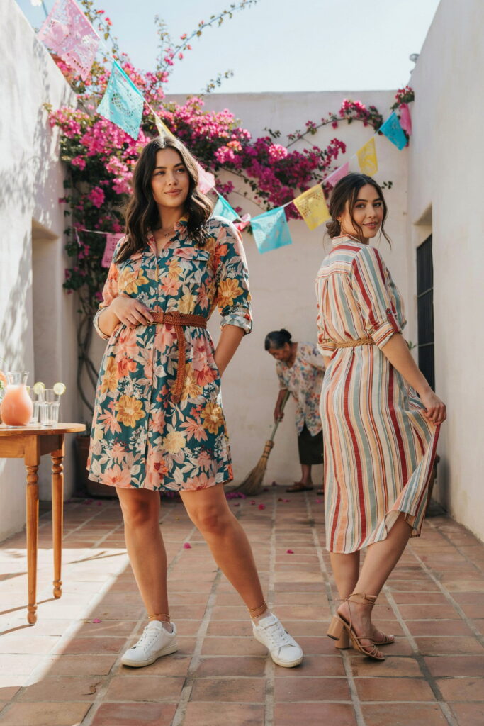 cinco de mayo outfit ideas for curvy women printed shirt dress belted waist